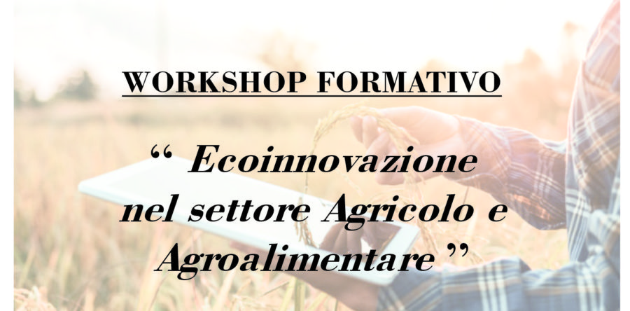 WORKSHOP “ECOINNOVAZIONE NEL SETTORE AGRICOLO E AGROALIMENTARE”