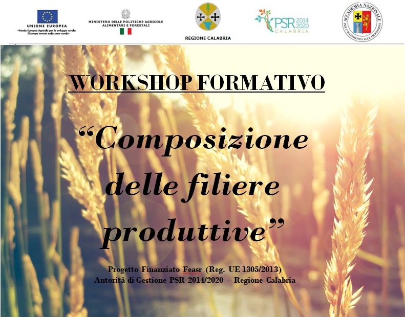 WORKSHOP “COMPOSIZIONE DELLE FILIERE PRODUTTIVE”